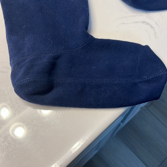 Hunter Navy Fleece Boot Socks with Striped Cuff - Picture 10 of 11